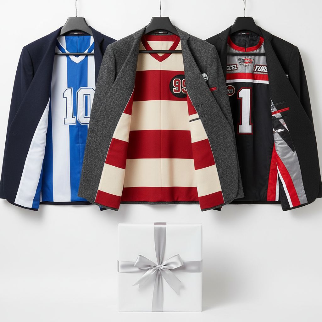 Custom Sports & Team Blazer Lining | Personalized Jersey, School, Flag & Memory Suit Lining for Men