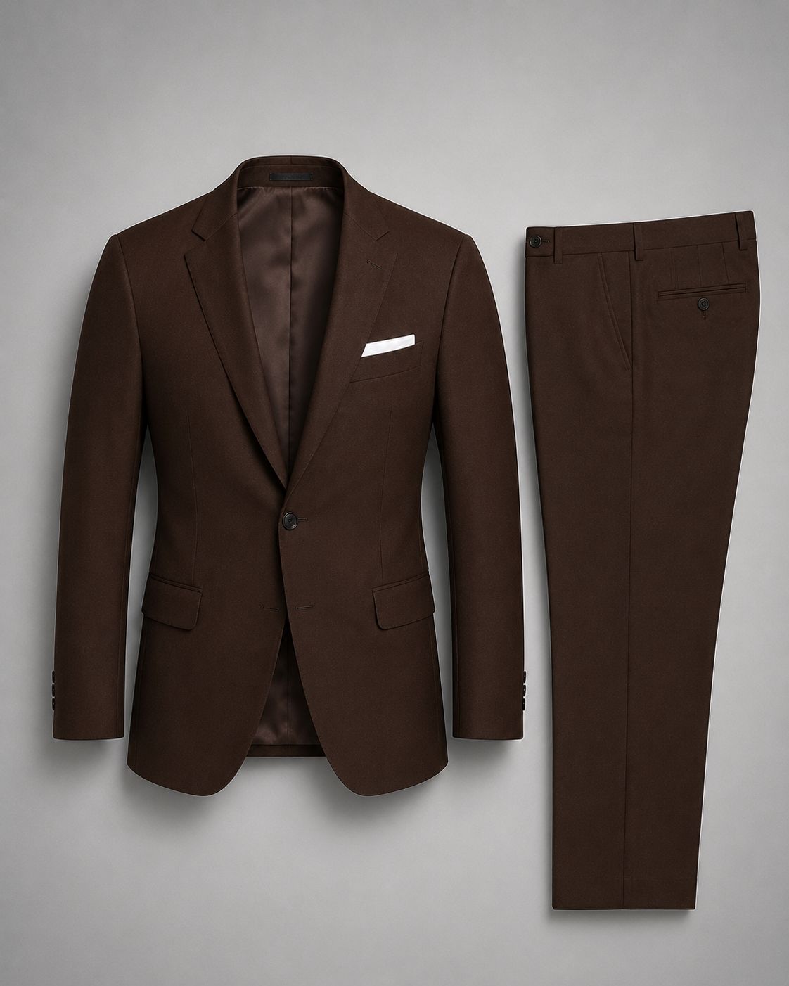 Luxury Dark Brown 2 Piece Suit for Men | Premium Tailored Formal Wedding Suit