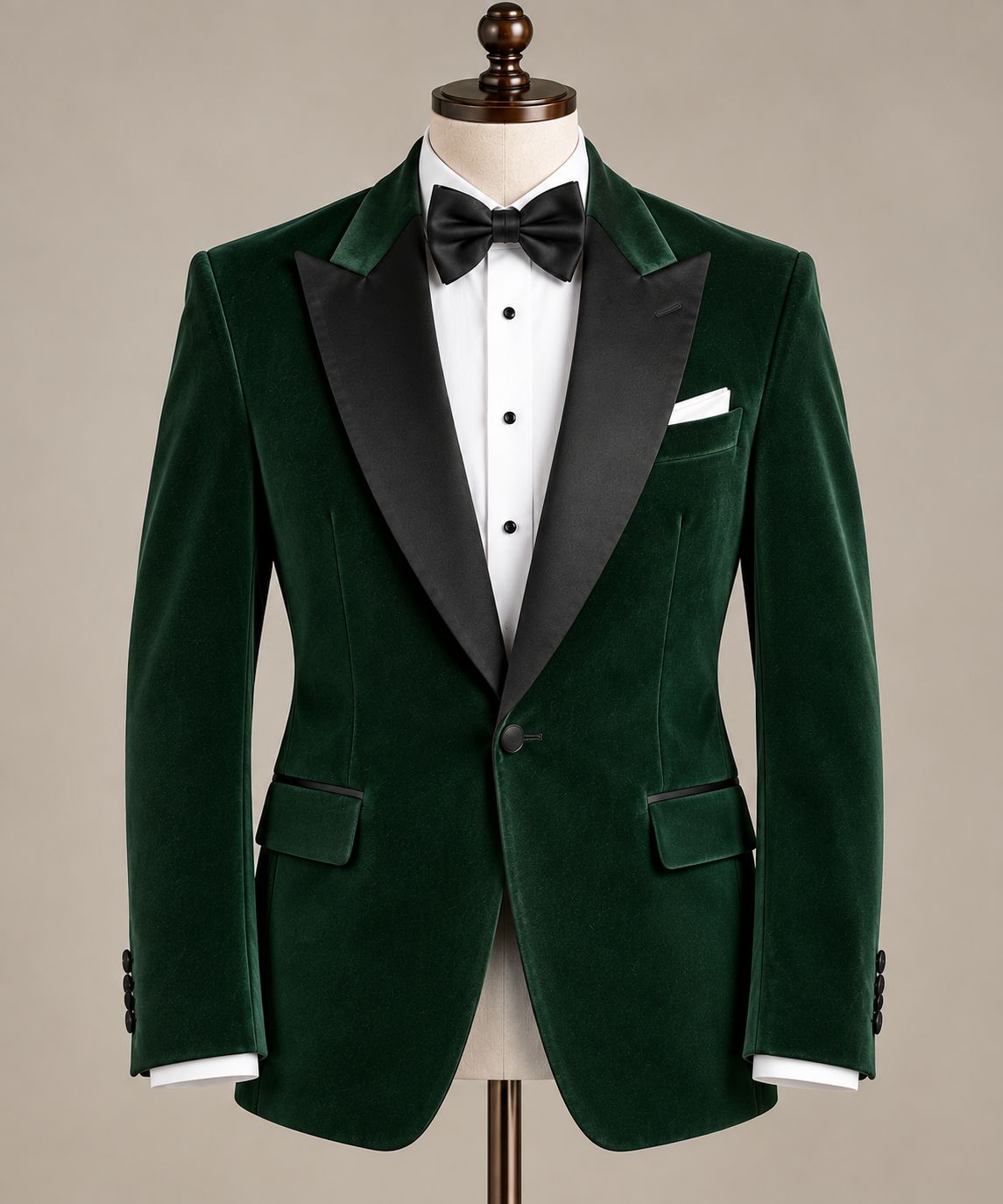 Custom Green Velvet Blazer with Personalized Couple Photo Lining | Luxury Wedding Dinner Jacket | Bespoke Formal Wear